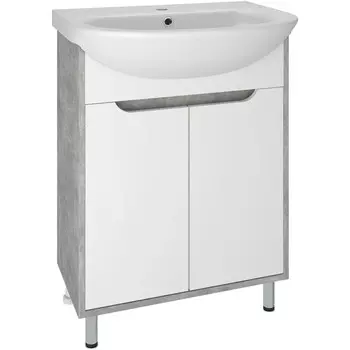 Тумба Runo Эко 60 (под умывальник Уют 60) серый бетон (00-00001327)