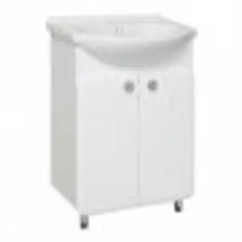 Тумба Runo КАПРИ 55 (д/раковины ЛИНДА 55) белая (УТ000003778/Вн Т138 RUNO)