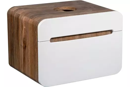 Тумба Runo Ницца 60 темное дерево/белая (00-00002124)