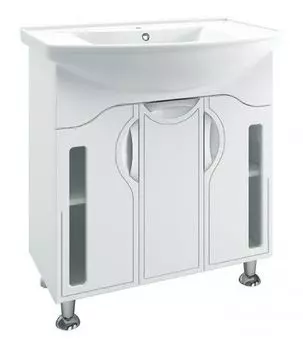 Тумба Runo РУНО ТОЛЕДО 75 (д/раковины Стиль 75, КИРОВИТ) белая (Вн Т55 RUNO)