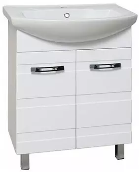Тумба Runo ТУРИН 65 (д/раковины Элеганс 65),2 расп. дверки с доводчиком, белый (Вн Т120 RUNO)