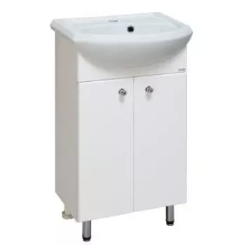 Тумба Runo УЮТ 45 (умывальник УЮТ 45, Rosa) белая (00000000064/Вн Т13 RUNO)