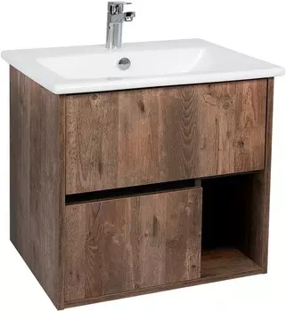 Тумба Viant Люксембург дерево 2 ящ. подвесная (под раковину Элина 75) (VLUX75ELD-T2YP)