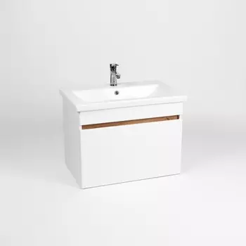 Тумба Viant Мальта 50 дуб вотан/белый 1ящ (под раковину COMO 50) (VMAL50CO-T1YP)