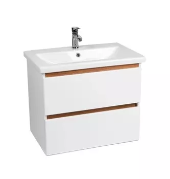Тумба Viant Мальта 70 дуб вотан/белый 2ящ (под раковину COMO 70) (VMAL70CO-T2YP)