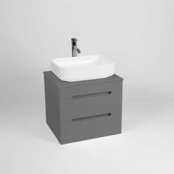 Тумба Viant МАРСЕЛЬ 66 2ящ. со столешницей L66, графит (под раковину Moduo 50) (VMAR66NG-T2YP)