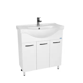 Тумба Viant МИЛАН 80 3дв., белая (под раковину ERICA 80) (VMIL80ER-T3ST)