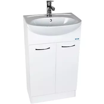 Тумба Viant РИО 50 напольная, 2 дв., белая (под раковину Балтика 50) (VRIO50BA-T2ST)