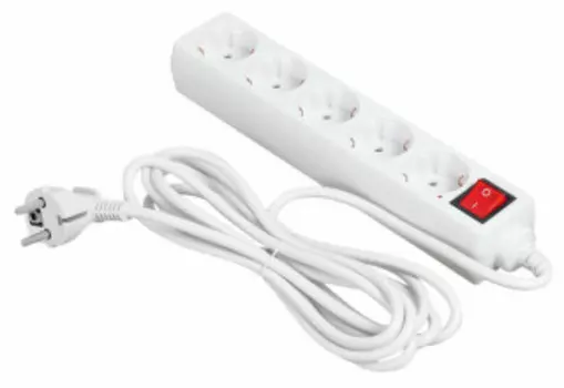 Сетевой фильтр Buro 500ZP-3 3м, 5 розеток, белый