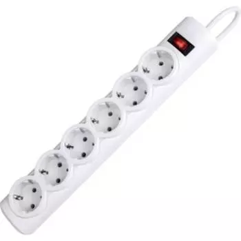 Сетевой фильтр Defender DFS 153 (3м, 6 розеток) белый (99490)