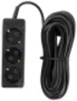 Удлинитель Engy Гранд 10м/3роз. с заземлением (ПВС 3х0,75) черный