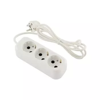 Удлинитель Engy Гранд 7м/3роз. с заземлением (ПВС 3х0,75) белый 186694