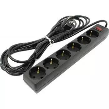 Удлинитель EXEGATE SP-6-5B (6 роз/5M/евровилка) черный