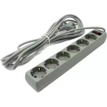 Удлинитель EXEGATE SP-6-5G (6 роз/5М/евровилка) серый