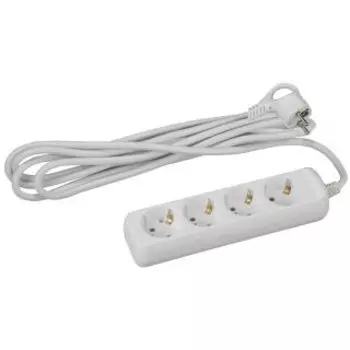 Удлинитель Эра UX-4e-5m белый