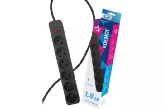 Сетевой фильтр Космос FKsm1.8m-6g(B)16A черный