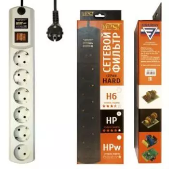 Сетевой фильтр Most HP (2м ,6 розеток, белый)