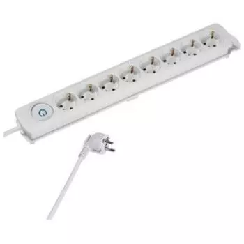 Удлинитель Vivanco 8роз. белый (37651)