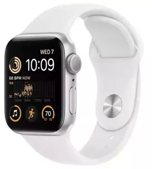 Умные часы Apple Watch SE 2022 (A2723) 44мм серебристый/белый (MNK23ZP/A)