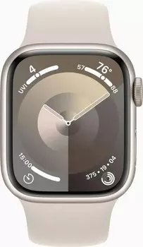 Умные часы Apple Watch Series 9 (A2978) 41мм сияющ.звезда (MR8U3ZP/A)