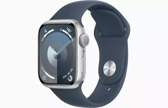 Умные часы Apple Watch Series 9 A2978 41мм серебристый/синий (MR903ZP/A)
