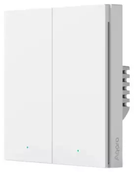 Умный выключатель Aqara H1 EU 2-хкл. без нейтрали белый (WS-EUK02)