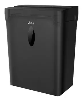 Уничтожитель документов (шредер) Deli ET014 черный (секр.P-4)