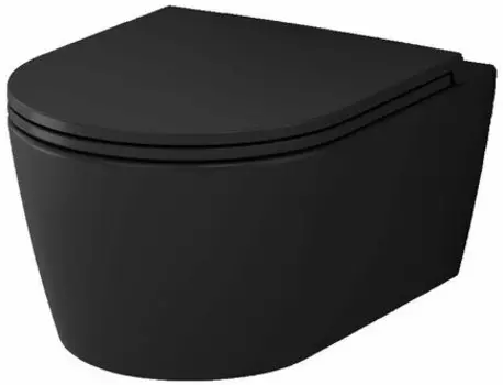 Унитаз Am.Pm Func C8F1700MBSC черный матовый, с сиденьем м/лифт