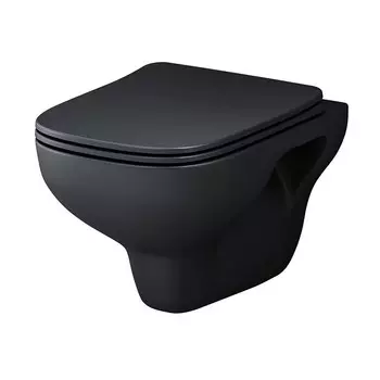 Унитаз Am.Pm X-Joy S с сиденьем микролифт, черный мат C85A1700MBSC