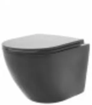 Унитаз Aquame AQM2002MB подвесной с сиденьем SoftClose, технология смыва Rimless, черный мат