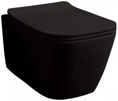 Унитаз Azario Boca безободковый чёрный матовый 520х360х345 (AZ-2002-MB)