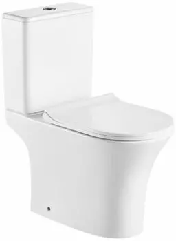 Унитаз Azario FRETTA ROUND N безободковый, c сиденьем м/лифт 650х340х770 (AZ-1038A)