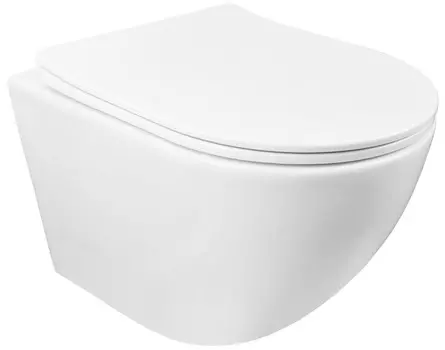Унитаз Azario Grado белый безободковый с сидением м/лифт 490х370х370 (AZ-0046 SP)