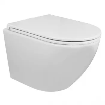 Унитаз Azario Grado подвесной безободковый с сидением м/лифт 490х370х360 (AZ-0046N)