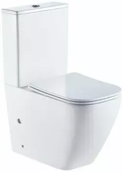 Унитаз Azario LEVANTO безободковый, с бачком, с сиденьем м/лифт 620x380x830 (AZ-1228A)