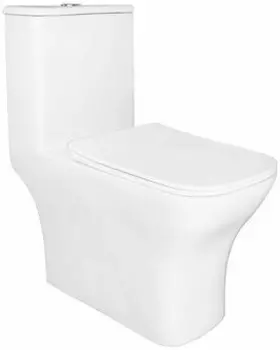 Унитаз Azario Lodi безободковый, с сиденьем м/лифт 665x350x750 (AZ-8617)