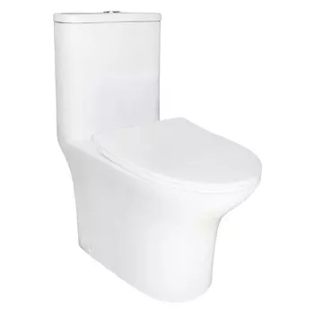 Унитаз Azario Sente безободковый, сиденье м/лифт, с функцией биде 650x380x770 (AZ-8614B)