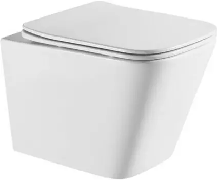 Унитаз Azario Teramo безободковый, с сидением м/лифт 490х345х355 (AZ-0052-UQ1)