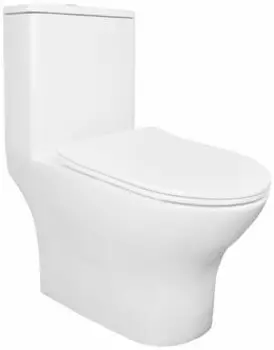 Унитаз Azario Terni безободковый, с сиденьем м/лифт 670x350x760 (AZ-8618)