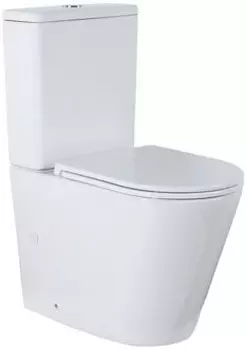Унитаз Azario Vetro безободковый, с бачком, сиденьем м/лифт 605х380х825 (AZ-2149)