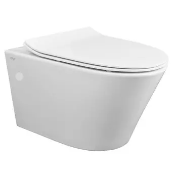 Унитаз Creo Ceramique CR1100NR подвесной с системой смыва Tornado в комплекте с быстросъемным сиденьем микролифт 360*520*365мм