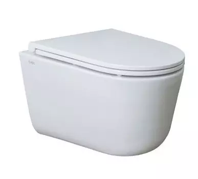 Унитаз Creo Ceramique LYon 2.0 подвесной с системой смыва Tornado в комплекте с быстросъемным сиденьем микролифт 490х360х350мм (LY1100R)