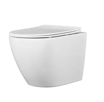 Унитаз Iberica Blanca BILBAO ALTO подвесной безободковый белый, тонкое сидение дюропласт soft close (IB.BLA.231.1B1)