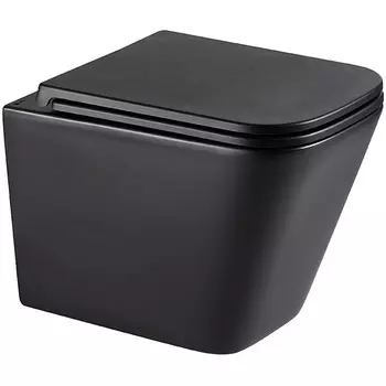 Унитаз Lemark FLOREX 9612002 подвесной, безободковый с сиденьем м/лифт, смыв вихревой Торнадо 3.0, чёрный