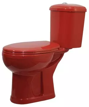 Унитаз Оскольская Керамика Дора-Антивсплеск красный (47360130402)