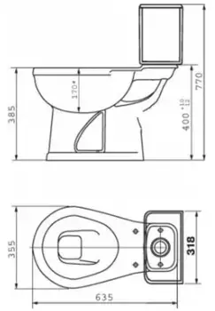 Унитаз Оскольская Керамика Ирида Стандарт красный (40360110402)