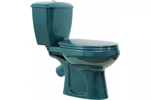 Унитаз Оскольская керамика Элисса Стандарт зеленый, сиденье полипропилен (43325110202)