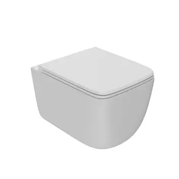 Унитаз Point Меркурий безободковый, белый мат., сиденье м/лифт (PN41831WM)