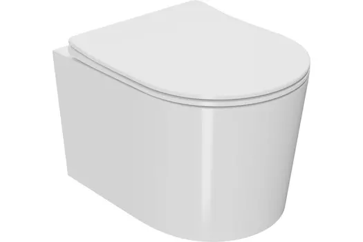 Унитаз Point Веста безободковый, белый, сиденье дюропласт, микролифт, быстросъем. (PN41701)