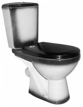 Унитаз Rosa КОМФОРТ + с арматурой, сиденьем, креплением, черный (Вн УнЧ09)